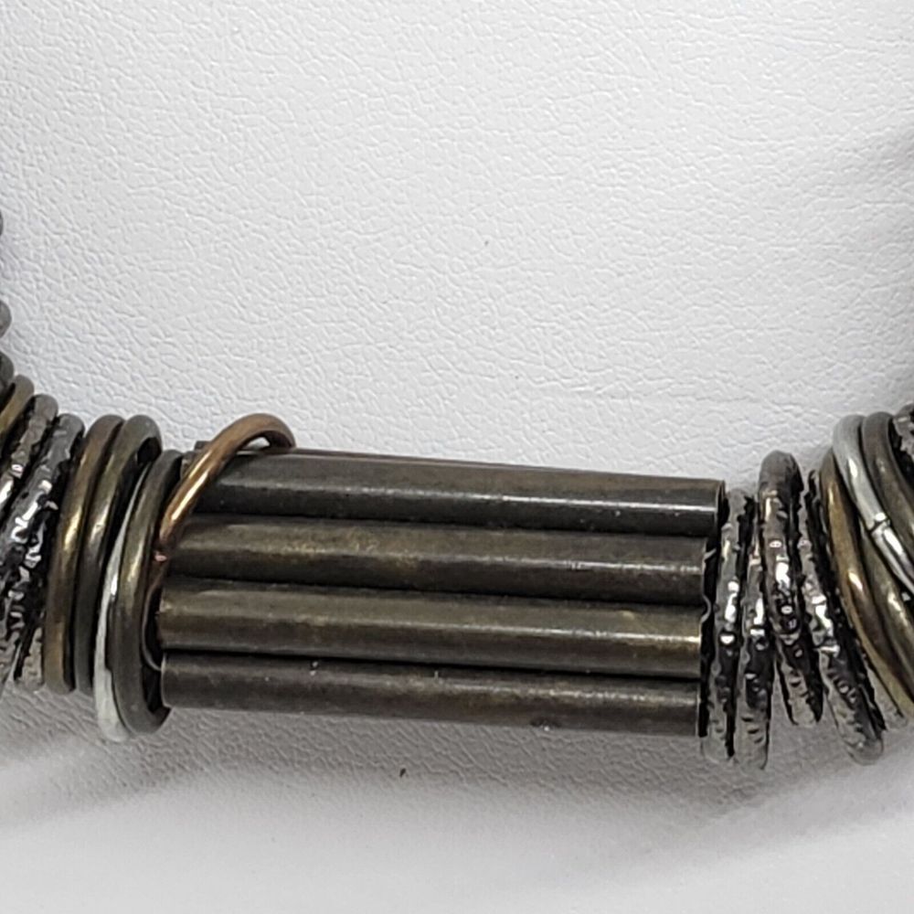 Ali Khan New York necklace‎ Multistrand Rustic Circles - Picture 4 of 9